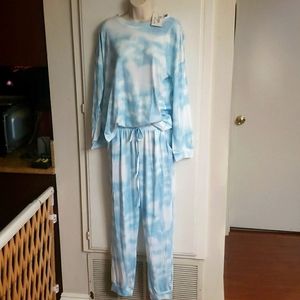Hope Horizons 2 piece lounge set-green tie dye size Large